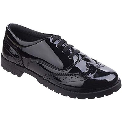 HKY8244_Black Hush Puppies Dziewczęce Eadie Brogues, czarny czarny Black 33 EU HKY8244_Black Hush Puppies Dziewczęce Eadie Brogues, czarny czarny Black 33 EU