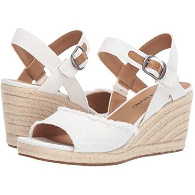 LK-MINDRA-100 Lucky Brand Damskie sandały mindra klin espadryle, biały, 40 EU szerokie LK-MINDRA-100 Lucky Brand Damskie sandały mindra klin espadryle, biały, 40 EU szerokie