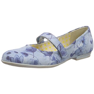 5-5-42406-36-803 s.Oliver Dziewczęce 42406 baleriny zamknięte, niebieski Blau Denim Comb 803-33 EU 5-5-42406-36-803 s.Oliver Dziewczęce 42406 baleriny zamknięte, niebieski Blau Denim Comb 803-33 EU
