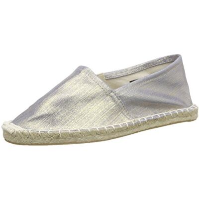 17073315_Silver Colour Pieces Haisha Espadrillos damskie espadryle jeansowe, Srebrny srebrny kolor, 37 EU 17073315_Silver Colour Pieces Haisha Espadrillos damskie espadryle jeansowe, Srebrny srebrny kolor, 37 EU