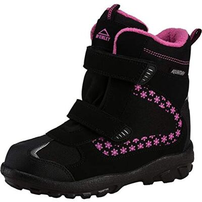 225768_904 McKINLEY Dziecięce buty śniegowe Après Snowtime AQX Ise Jr. śniegowce, Czarny Black Pink Light 904, 30 EU 225768_904 McKINLEY Dziecięce buty śniegowe Après Snowtime AQX Ise Jr. śniegowce, Czarny Black Pink Light 904, 30 EU