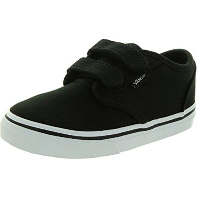 VRQY187_(Canvas)Blk/Wht / 187 Vans Y ATWOOD V (CANVAS) BLK/WHT buty sportowe dla dzieci, uniseks, Czarny Canvas Blk Wht 187, 34 EU VRQY187_(Canvas)Blk/Wht / 187 Vans Y ATWOOD V (CANVAS) BLK/WHT buty sportowe dla dzieci, uniseks, Czarny Canvas Blk Wht 187, 34 EU