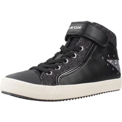 J944GM054GN Geox Dziewczęce trampki J Kalispera, Czarny Dk Srebrny, 32 EU J944GM054GN Geox Dziewczęce trampki J Kalispera, Czarny Dk Srebrny, 32 EU