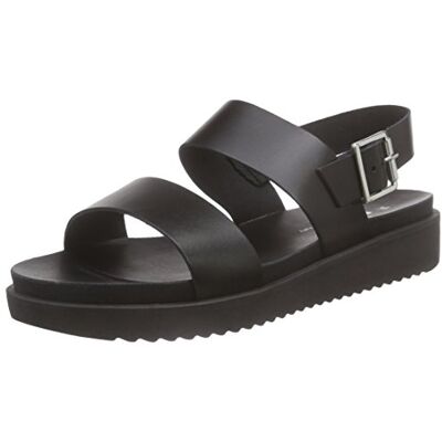 17073398_Black PIECES PSJAYDE LEATHER Sandal damskie sandały na platformie, czarny czarny Black 37 eu 17073398_Black PIECES PSJAYDE LEATHER Sandal damskie sandały na platformie, czarny czarny Black 37 eu