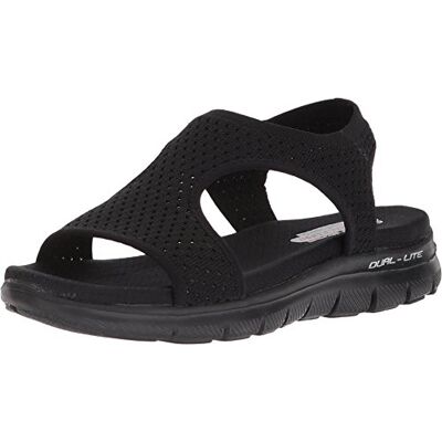 31674-7-7 M US Skechers Damskie sandały Flex Appeal 2.0-Deja Vu Sport, Czarny, 37 EU 31674-7-7 M US Skechers Damskie sandały Flex Appeal 2.0-Deja Vu Sport, Czarny, 37 EU