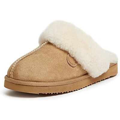 75094-00233 Dearfoams Damski Fireside Victoria wodoodporny oryginalny koronkowy mokasyny, Piasek 37 EU 75094-00233 Dearfoams Damski Fireside Victoria wodoodporny oryginalny koronkowy mokasyny, Piasek 37 EU