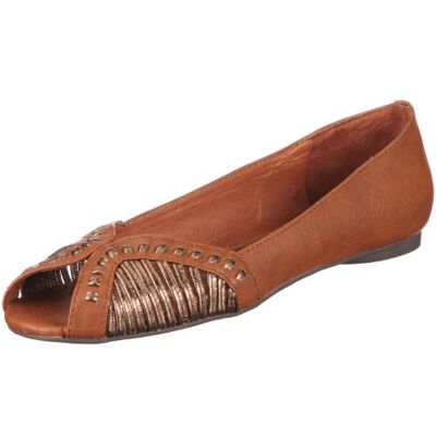 210-4642 Buffalo London Damskie baleriny DERBY LEATHER BLACK 01, brązowy Braun Tan 67-38 EU 210-4642 Buffalo London Damskie baleriny DERBY LEATHER BLACK 01, brązowy Braun Tan 67-38 EU