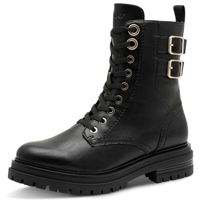 5-25258-45 s.Oliver Damskie sztyblety Lace Boot Flat , czarne/złote, 39 EU, Czarny/z?oty, 39 EU 5-25258-45 s.Oliver Damskie sztyblety Lace Boot Flat , czarne/złote, 39 EU, Czarny/z?oty, 39 EU
