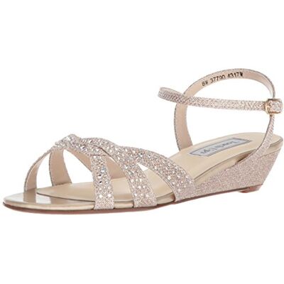 4317-225-9.5 W US Touch Ups Damskie sandały Lena Wedge, Szampański 39.5 EU 4317-225-9.5 W US Touch Ups Damskie sandały Lena Wedge, Szampański 39.5 EU