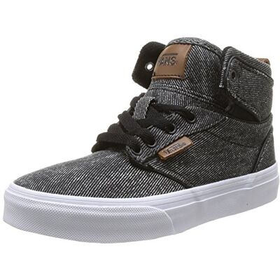 VVH1FQZ_(Washed Twill) Black/Brown Vans Atwood Hi wysokie sneakersy dziecięce, uniseks, Czarny sprany diagonal B Fqz, 30 EU VVH1FQZ_(Washed Twill) Black/Brown Vans Atwood Hi wysokie sneakersy dziecięce, uniseks, Czarny sprany diagonal B Fqz, 30 EU