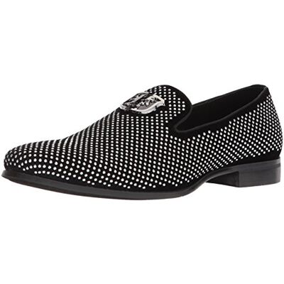 25228-042-042-8 M US Stacy Adams Męski swagger ćwiekowany ornament wsuwany styl jazdy mokasyny, 12, Czarny Srebrny 39 EU 25228-042-042-8 M US Stacy Adams Męski swagger ćwiekowany ornament wsuwany styl jazdy mokasyny, 12, Czarny Srebrny 39 EU