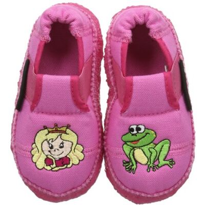 08/0122-21_Rose 21 Nanga Froschkoenig dziewczęce kapcie płaskie, różowy Różowa róża 21. 34 EU 08/0122-21_Rose 21 Nanga Froschkoenig dziewczęce kapcie płaskie, różowy Różowa róża 21. 34 EU
