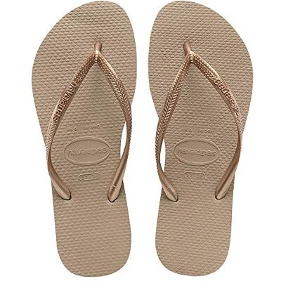 4000030 Havaianas Cienkie klapki japonki, różowe złoto, dziecko 7 UK, Różowe złoto 4000030 Havaianas Cienkie klapki japonki, różowe złoto, dziecko 7 UK, Różowe złoto