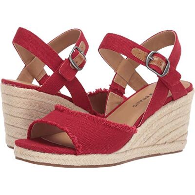LK-MINDRA-640-8.5 M US Lucky Brand Damskie sandały Mindra Espadrille Wedge, Czerwony Sb Czerwony 38.5 EU LK-MINDRA-640-8.5 M US Lucky Brand Damskie sandały Mindra Espadrille Wedge, Czerwony Sb Czerwony 38.5 EU