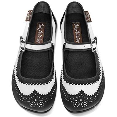 ZCHHAB07 Hot Chocolate Design Chocolaticas Funky Canvas damskie płaskie buty Mary Jane ZCHHAB07 Hot Chocolate Design Chocolaticas Funky Canvas damskie płaskie buty Mary Jane