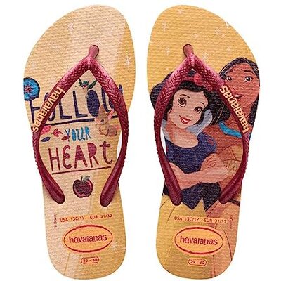 4123328 Havaianas Kids Slim Princess Golden klapki japonki, dziecko 7 UK, ZŁOTY 4123328 Havaianas Kids Slim Princess Golden klapki japonki, dziecko 7 UK, ZŁOTY