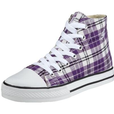 LICO Fly High 180099, dziewczęce trampki, fioletowy Violett Lila Kariert 37 EU LICO Fly High 180099, dziewczęce trampki, fioletowy Violett Lila Kariert 37 EU