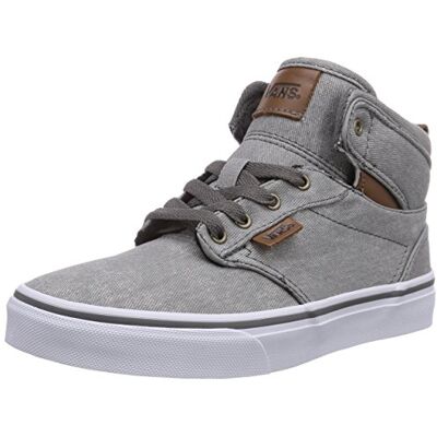 VVH1FR0_(Washed Twill) FR0 Vans ATWOOD HI wysokie buty sportowe dla dzieci, uniseks, szary Szary Washed Twill Fr0-28 EU VVH1FR0_(Washed Twill) FR0 Vans ATWOOD HI wysokie buty sportowe dla dzieci, uniseks, szary Szary Washed Twill Fr0-28 EU