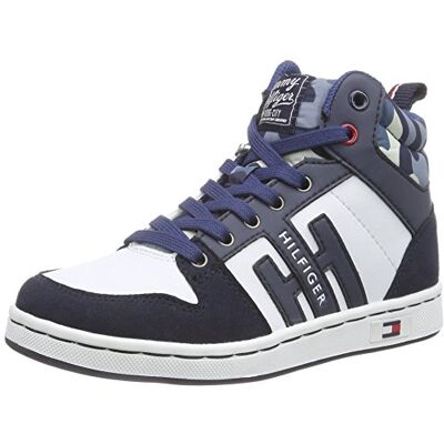 FB56819695_BLUE CAMO 471 Tommy Hilfiger COOPER 23C wysokie buty sportowe dla chłopców, niebieski Niebieski Blue Camo 471-27 EU FB56819695_BLUE CAMO 471 Tommy Hilfiger COOPER 23C wysokie buty sportowe dla chłopców, niebieski Niebieski Blue Camo 471-27 EU