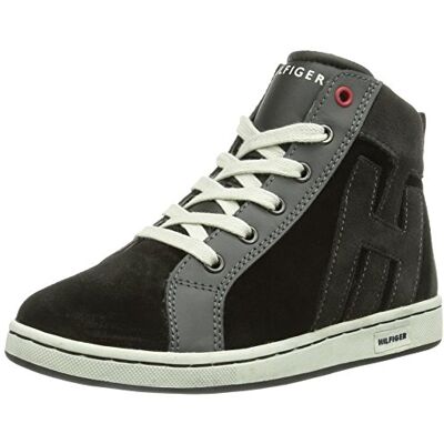 FB56817973 Tommy Hilfiger COOPER 17C wysokie buty sportowe dla chłopców, czarny Czarny Black Magnet 990-36 EU FB56817973 Tommy Hilfiger COOPER 17C wysokie buty sportowe dla chłopców, czarny Czarny Black Magnet 990-36 EU
