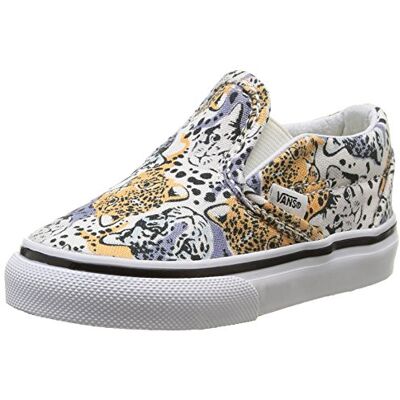 VZCRH1A_Wild Cat/True White Vans Unisex Baby T Classic Slip-On Wild Cat buty do nauki chodzenia, wielokolorowa Wielokolorowy dziki Cat True White 23.5 EU VZCRH1A_Wild Cat/True White Vans Unisex Baby T Classic Slip-On Wild Cat buty do nauki chodzenia, wielokolorowa Wielokolorowy dziki Cat True White 23.5 EU