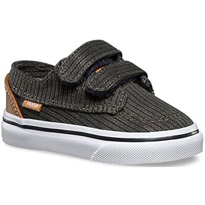 V18VILE_Washed Herringbone/Jet Black Vans Unisex Baby Brigata V buty do raczkowania, czarny Czarny Washed Herringbone Jet Black 26 EU V18VILE_Washed Herringbone/Jet Black Vans Unisex Baby Brigata V buty do raczkowania, czarny Czarny Washed Herringbone Jet Black 26 EU