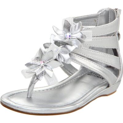 AMORE Stuart Weitzman Kinderschuhe Sandały dziewczęce , srebrny Srebro 34 EU AMORE Stuart Weitzman Kinderschuhe Sandały dziewczęce , srebrny Srebro 34 EU