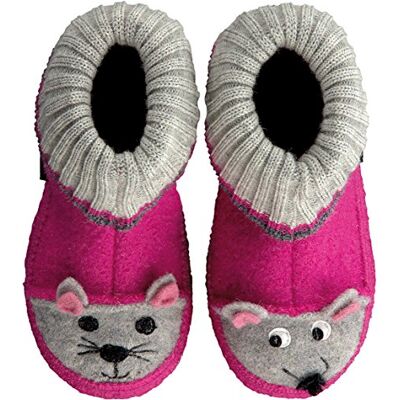13/0256_himbeere / 27 Nanga Dziewczęce Cuties płaskie kapcie, różowy Pink Himbeere 27-26 EU 13/0256_himbeere / 27 Nanga Dziewczęce Cuties płaskie kapcie, różowy Pink Himbeere 27-26 EU