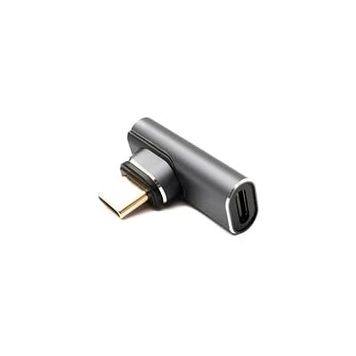 System-S USB4 adapter typu C wtyczka do gniazda 40 Gbit/s USB 4.0 kątowy kabel w kolorze szarym System-S USB4 adapter typu C wtyczka do gniazda 40 Gbit/s USB 4.0 kątowy kabel w kolorze szarym