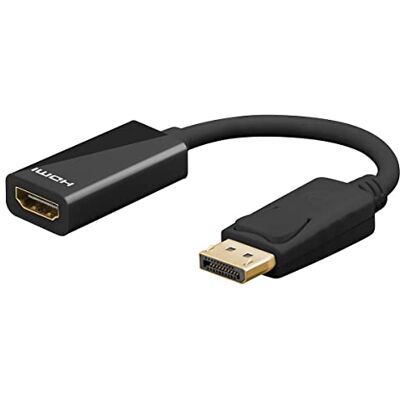 goobay 71791 DisplayPort/HDMI kabel adaptera 1.2, pozłacany wtyczka DisplayPort > gniazdo HDMI (typ A) goobay 71791 DisplayPort/HDMI kabel adaptera 1.2, pozłacany wtyczka DisplayPort > gniazdo HDMI (typ A)