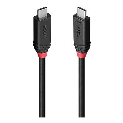 Lindy 37001 kabel USB4 240 W typ C, 40 Gbit/s, Black Line Lindy 37001 kabel USB4 240 W typ C, 40 Gbit/s, Black Line