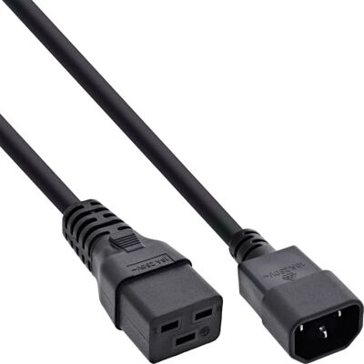 Kabel zasilający Inline - C14 do C19 - 2m - Czarny Kabel zasilający Inline - C14 do C19 - 2m - Czarny