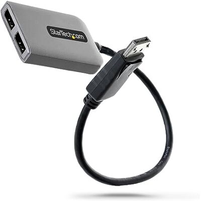 StarTech 2-Port Displayport Mst Hub, Rozszerzony lub lustrzany, używa procesora graficznego hosta, bez macOS/ChromeOS/Linux, wymaga DP 1.4 StarTech 2-Port Displayport Mst Hub, Rozszerzony lub lustrzany, używa procesora graficznego hosta, bez macOS/ChromeOS/Linux, wymaga DP 1.4