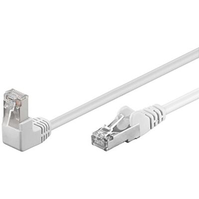 goobay 94177 CAT.5e F/UTP kabel krosowy 90° zagięty do góry, prosty/kątowy kabel sieciowy, podwójnie ekranowany, 0,5 m, biały goobay 94177 CAT.5e F/UTP kabel krosowy 90° zagięty do góry, prosty/kątowy kabel sieciowy, podwójnie ekranowany, 0,5 m, biały