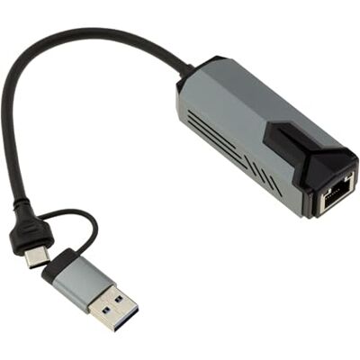 KALEA-INFORMATIQUE Kabel USB 3, 3.1 lub 3.2 A lub C do sieci RJ45 LAN 5G z chipsetem Realtek RTL8157 Kompatybilny z 10 100 1000 1 2,5 5 Gigabit Ethernet KALEA-INFORMATIQUE Kabel USB 3, 3.1 lub 3.2 A lub C do sieci RJ45 LAN 5G z chipsetem Realtek RTL8157 Kompatybilny z 10 100 1000 1 2,5 5 Gigabit Ethernet