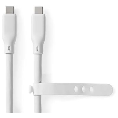 NEDIS Kabel USB 3.2 Gen 2 wtyczka USB-C™ wtyczka USB-C™ 240 W 8K 30 Hz 20 Gb/s niklowany 1,00 m okrągły silikon biały pudełko NEDIS Kabel USB 3.2 Gen 2 wtyczka USB-C™ wtyczka USB-C™ 240 W 8K 30 Hz 20 Gb/s niklowany 1,00 m okrągły silikon biały pudełko