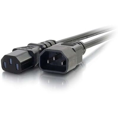 C2G 5-metrowy przewód przedłużający do komputera 16 AWG, (IEC320C13 do IEC320C14), kabel zasilający, 15 stóp, czarny C2G 5-metrowy przewód przedłużający do komputera 16 AWG, (IEC320C13 do IEC320C14), kabel zasilający, 15 stóp, czarny