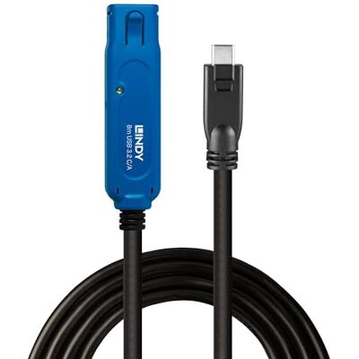 Lindy 43381 Aktywny przedłużacz USB 3.2 Gen 1 C/A Pro, do 40 m dla urządzeń USB A, 5 Gb/s, USB SuperSpeed z kablem zasilacza USB Lindy 43381 Aktywny przedłużacz USB 3.2 Gen 1 C/A Pro, do 40 m dla urządzeń USB A, 5 Gb/s, USB SuperSpeed z kablem zasilacza USB