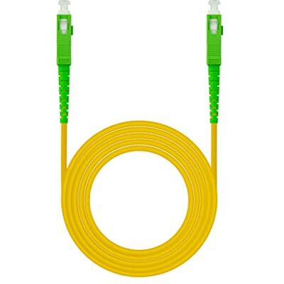 NANOCABLE 10.20.0001 Kabel światłowodowy do routera SC/APC do SC/APC Pojedynczy Simplex LSZH, Żółty, 1 m NANOCABLE 10.20.0001 Kabel światłowodowy do routera SC/APC do SC/APC Pojedynczy Simplex LSZH, Żółty, 1 m