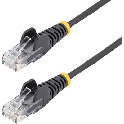 StarTech .com Czarny wąski kabel Ethernet CAT6, 7 m, Snagless RJ45, LSZH, 28AWG, czysta miedź, cienki kabel sieciowy/kabel krosowy StarTech .com Czarny wąski kabel Ethernet CAT6, 7 m, Snagless RJ45, LSZH, 28AWG, czysta miedź, cienki kabel sieciowy/kabel krosowy