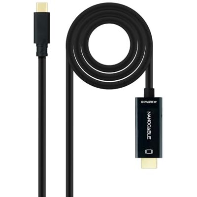 NANOCABLE 10.15.5105 Kabel konwertera USB-C na HDMI, USB-C/M HDMI/M, czarny, 5 m NANOCABLE 10.15.5105 Kabel konwertera USB-C na HDMI, USB-C/M HDMI/M, czarny, 5 m
