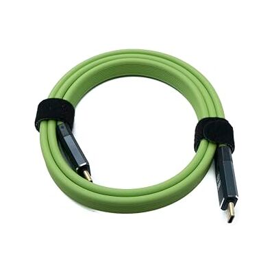 System-S Kabel USB 3.2 Gen 2 80 cm typ C wtyczka do wtyczki płaski kabel zielony 20 Gbit/s 100 W System-S Kabel USB 3.2 Gen 2 80 cm typ C wtyczka do wtyczki płaski kabel zielony 20 Gbit/s 100 W