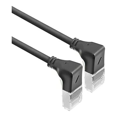 ACT CAT6A kabel sieciowy kątowy 90°, U/FTP LSZH LAN kabel cienki 3,6 mm Slimline, elastyczny kabel Ethernet z wtyczką RJ45, do stosowania w centrach danych, 1 metr, do dołu DA5901 ACT CAT6A kabel sieciowy kątowy 90°, U/FTP LSZH LAN kabel cienki 3,6 mm Slimline, elastyczny kabel Ethernet z wtyczką RJ45, do stosowania w centrach danych, 1 metr, do dołu DA5901