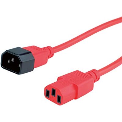 ROLINE Kabel połączeniowy do aparatu, IEC 320 C14 C13, czerwony, 1,8 m ROLINE Kabel połączeniowy do aparatu, IEC 320 C14 C13, czerwony, 1,8 m