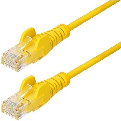 StarTech . com 25 cm żółty cienki kabel Ethernet CAT6, Snagless RJ45, LSZH, 28AWG czysta czysta miedź, cienki kabel sieciowy/przewód StarTech . com 25 cm żółty cienki kabel Ethernet CAT6, Snagless RJ45, LSZH, 28AWG czysta czysta miedź, cienki kabel sieciowy/przewód