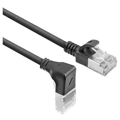 ACT CAT6A kabel sieciowy kątowy 90°, U/FTP LSZH LAN kabel cienki 3,6 mm Slimline, elastyczny kabel Ethernet z wtyczką RJ45, do stosowania w centrach danych, 0,25 m, DA3952 ACT CAT6A kabel sieciowy kątowy 90°, U/FTP LSZH LAN kabel cienki 3,6 mm Slimline, elastyczny kabel Ethernet z wtyczką RJ45, do stosowania w centrach danych, 0,25 m, DA3952