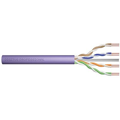Digitus 305 m kabel sieciowy Cat 6 – U-UTP Simplex – BauPVO Cca – bezhalogenowy LSZH – 250 MHz miedź AWG 23/1 – kompatybilny z PoE+ – kabel Ethernet – fioletowy Digitus 305 m kabel sieciowy Cat 6 – U-UTP Simplex – BauPVO Cca – bezhalogenowy LSZH – 250 MHz miedź AWG 23/1 – kompatybilny z PoE+ – kabel Ethernet – fioletowy