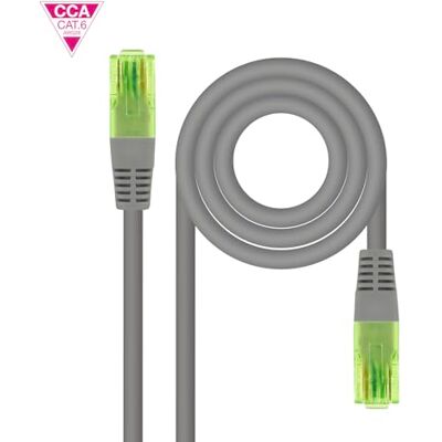 NANOCABLE 10.20.1415 kabel sieciowy Cat.6 UTP AWG26 CCA (miedziany aluminium) powlekany miedzią aluminium, szary, 15 metrów NANOCABLE 10.20.1415 kabel sieciowy Cat.6 UTP AWG26 CCA (miedziany aluminium) powlekany miedzią aluminium, szary, 15 metrów