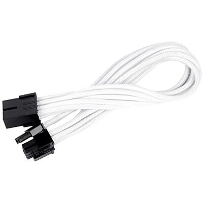 Silverstone SST-PP07-PCIW 25 cm 8-pinowy kabel przedłużający PCI-E 6+2-pinowy, biały Silverstone SST-PP07-PCIW 25 cm 8-pinowy kabel przedłużający PCI-E 6+2-pinowy, biały