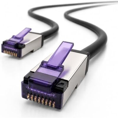 1aTTack.de 10 m CAT6a Superflex Ethernet Gigabit LAN kabel sieciowy RJ45 CAT6 A kabel krosowy 10000 Mbit s SFTP PIMF 500 MHz kompatybilny z CAT6 CAT5 czarny 1 sztuka 1aTTack.de 10 m CAT6a Superflex Ethernet Gigabit LAN kabel sieciowy RJ45 CAT6 A kabel krosowy 10000 Mbit s SFTP PIMF 500 MHz kompatybilny z CAT6 CAT5 czarny 1 sztuka
